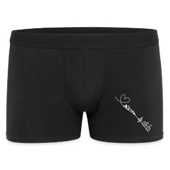 Fahrrad Berge Heartbeat - Männer Boxer Shorts - Schwarz - Vorne