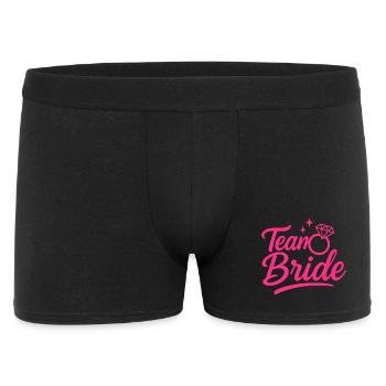 Script de la bague rose de l’équipe Mariée - Boxer Homme - noir - Devant