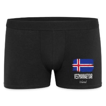 Vestmannaeyjar - Männer Boxer Shorts - Schwarz - Vorne