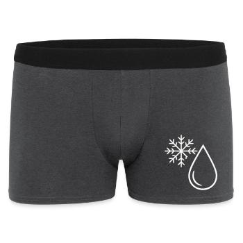 Schnee und Minimalist Drop - Männer Boxer Shorts - Anthrazit - Vorne