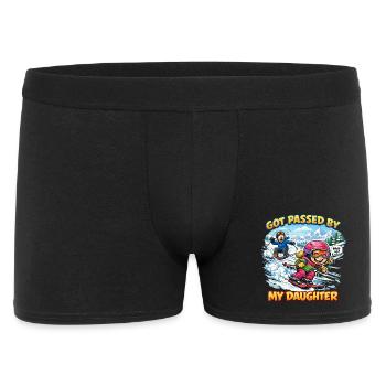 Lustiges Skifahren Family Ski Trip Got Passed - Männer Boxer Shorts - Schwarz - Vorne