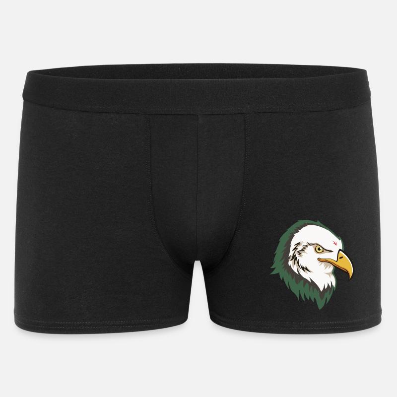 Eagle Head - Männer Boxer Shorts - Schwarz