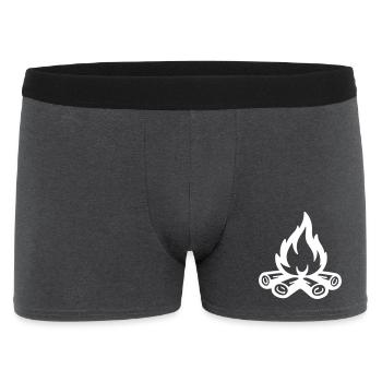 Flamme symbolique du feu de camp - Boxer Homme - charbon - Devant