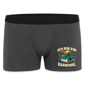 Je suis un jeu de mots Karnewal Jecke 5e saison - Boxer Homme - charbon - Devant
