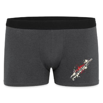 Flute Graffiti - Men's Boxer Shorts - charcoal grey - Front