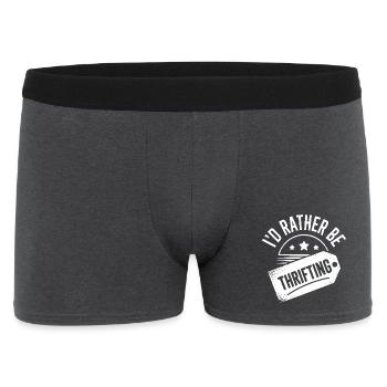 I'd Rather Be Thrifting - Men's Boxer Shorts - charcoal grey - Front
