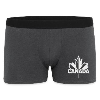 Logo de la feuille d’érable du Canada - Boxer Homme - charbon - Devant