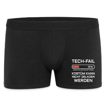 Error 404 Kostüm nicht gefunden Nerd Gamer Party - Männer Boxer Shorts - Schwarz - Vorne