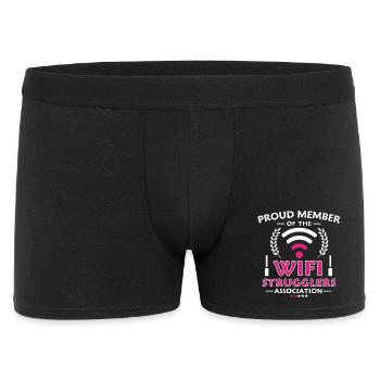 Membre fier de l’Association des Lutteurs du Wifi - Boxer Homme - noir - Devant