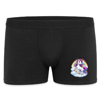 Rainbow Unicorn Over Clouds - Men's Boxer Shorts - black - Front