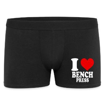 I Love Bench Press Gym Bodybuilding Fitness - Men's Boxer Shorts - black - Front