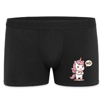 Licorne mignonne Pas Drôle de Dicton - Boxer Homme - noir - Devant