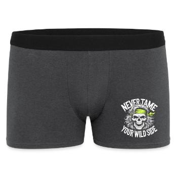 Neon Skull Rebel Bandana Art - Men's Boxer Shorts - charcoal grey - Front