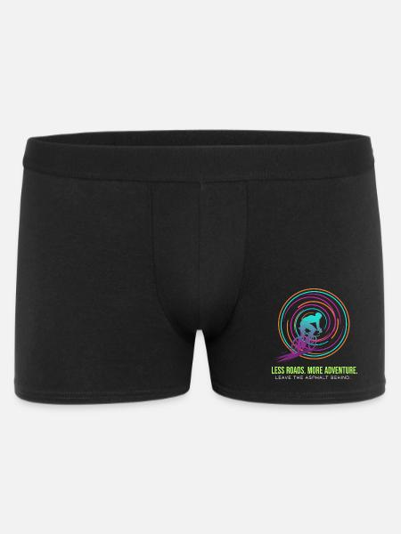 Radabenteuer: Neon Spiral - Männer Boxer Shorts - Schwarz