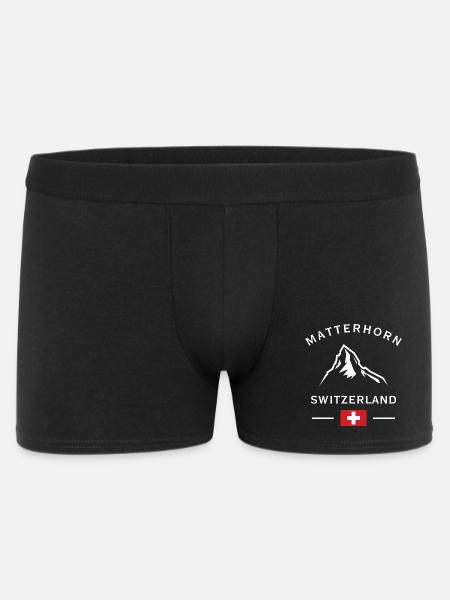 Matterhorn Alps Switzerland Logo - Men's Boxer Shorts - black