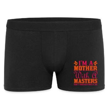 Mutter mit einem Meister Unterschätze mich nicht - Männer Boxer Shorts - Schwarz - Vorne