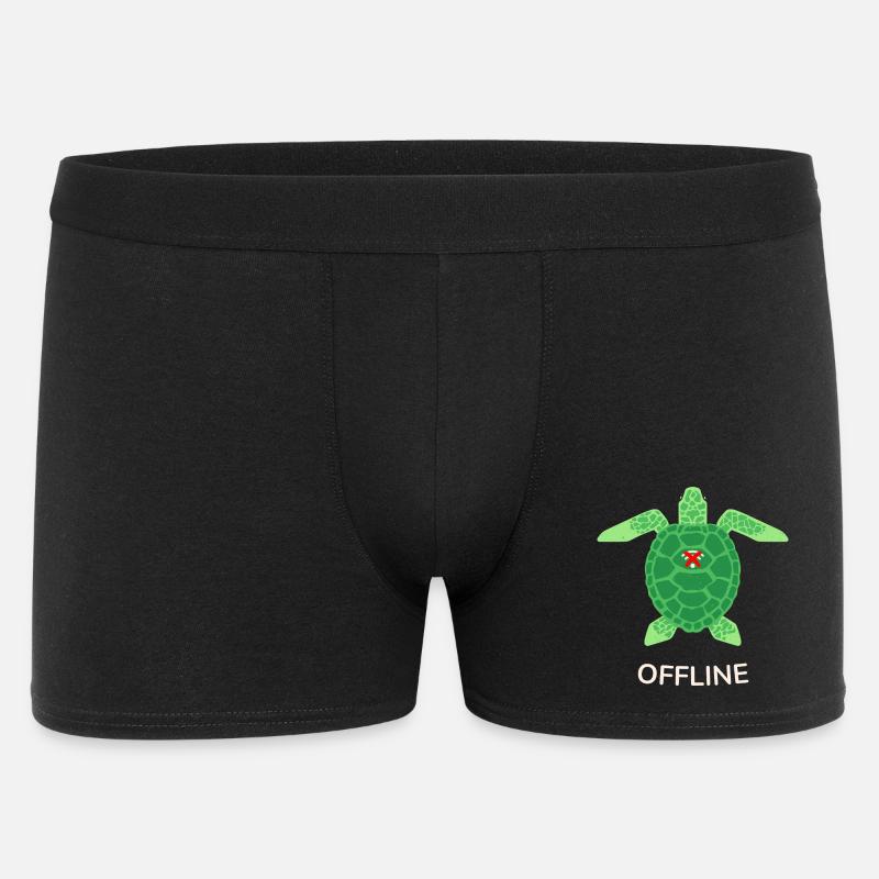 Offline-Modus Turtle - Männer Boxer Shorts - Schwarz