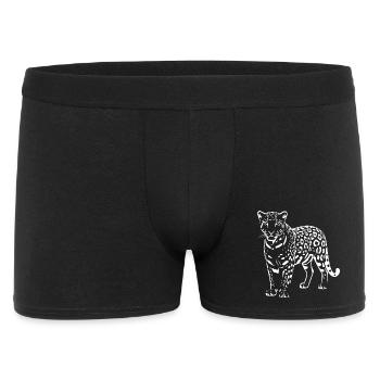 Cadeau du léopard blanc amoureux des chats - Boxer Homme - noir - Devant