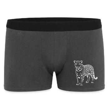 Cadeau du léopard blanc amoureux des chats - Boxer Homme - charbon - Devant