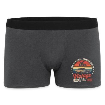 54 Years April 1972 Vintage Retro Birthday Gift - Men's Boxer Shorts - charcoal grey - Front