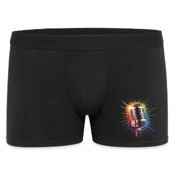 Microphone Art Print - Men's Boxer Shorts - black - Front