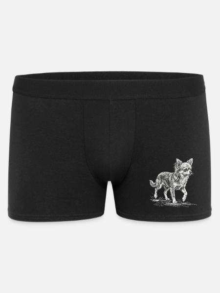 Chihuahua Sketch – Minimalist Design - Men's Boxer Shorts - black