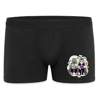 Vampir und Zombie Kinoabend - Männer Boxer Shorts - Schwarz - Vorne