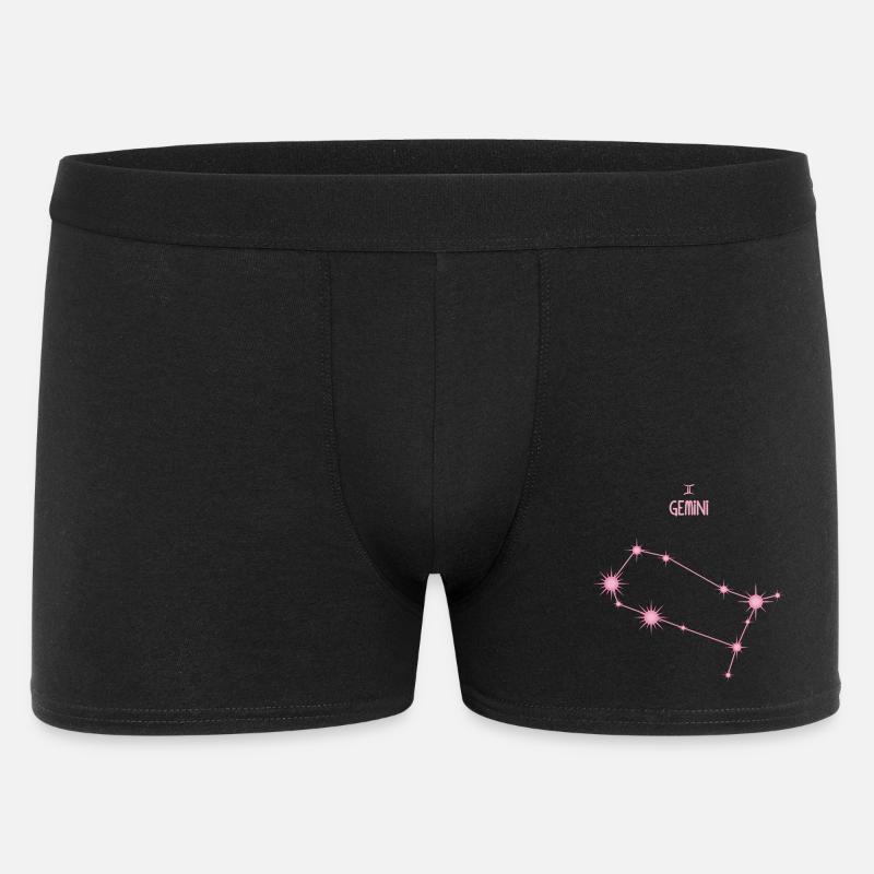 Zwillinge Sternstern Sternbild Pastellrosa - Männer Boxer Shorts - Schwarz