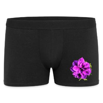 Purple petunia flower - Men's Boxer Shorts - black - Front