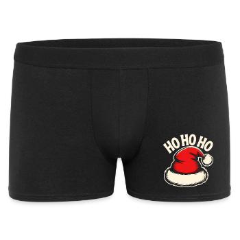 Ho Ho Ho Santa Hat - Men's Boxer Shorts - black - Front