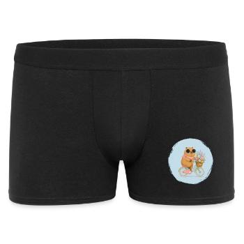 Capybara Bicycle Flowers - Men's Boxer Shorts - black - Front