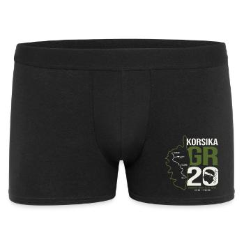 GR20 Finisher Korsika Trekking Wanderung - Männer Boxer Shorts - Schwarz - Vorne