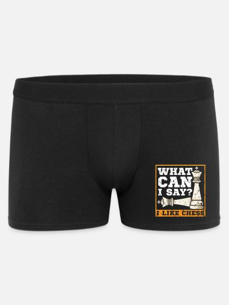 Échiquier des joueurs d’échecs - Boxer Homme - noir