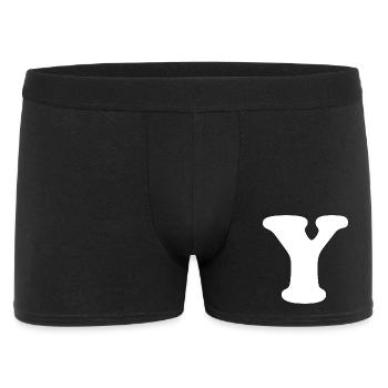 Großes Y Stil-Print | Buchstabe Y | Y Logo - Männer Boxer Shorts - Schwarz - Vorne