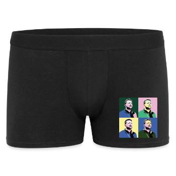 Selenskyj Pop-Art - Männer Boxer Shorts - Schwarz - Vorne