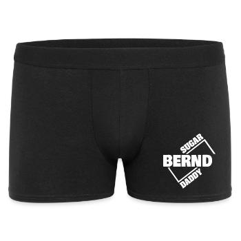 Bernd als Geld - Männer Boxer Shorts - Schwarz - Vorne