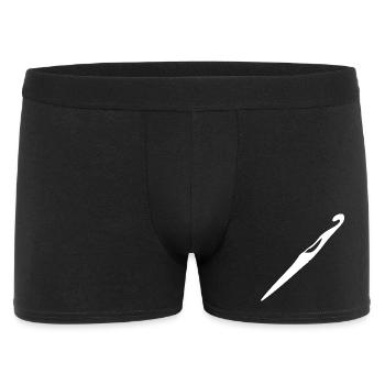 Häkeln Häkelnadel Geschenk - Männer Boxer Shorts - Schwarz - Vorne