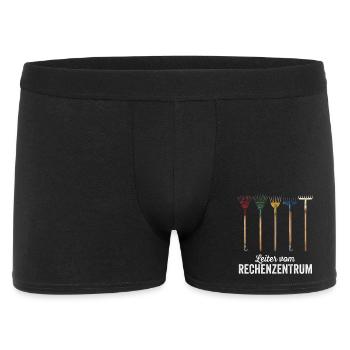 Admin Programmierer ITler Informatiker Spruch EXE - Männer Boxer Shorts - Schwarz - Vorne