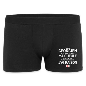 Je Suis Georgien Je Ne Ferme Deja Pas Ma Gueule... - Boxer Homme - noir - Devant