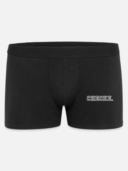 Checke Statement Saying Minimalist - Men's Boxer Shorts - black