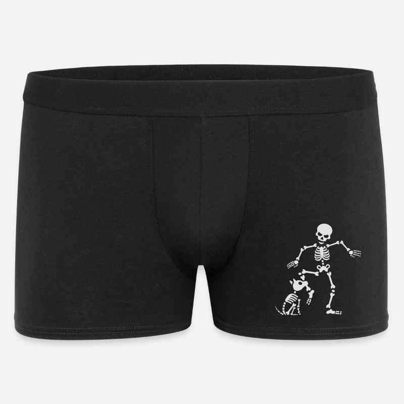 Dog like bones skeleton - Men's Boxer Shorts - black