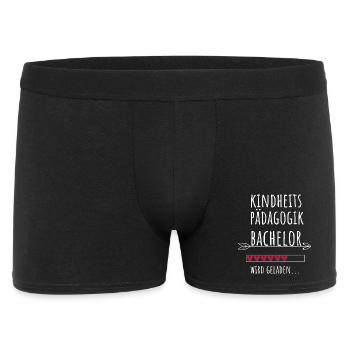 Kindheitspädagogik Bachelor Studium Geschenk - Männer Boxer Shorts - Schwarz - Vorne