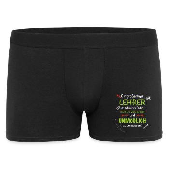 Ein großartiger Lehrer... - Männer Boxer Shorts - Schwarz - Vorne