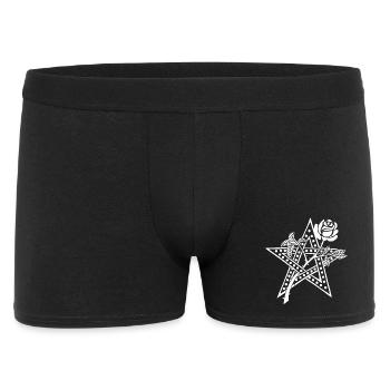 The white rose and the star - Men's Boxer Shorts - black - Front