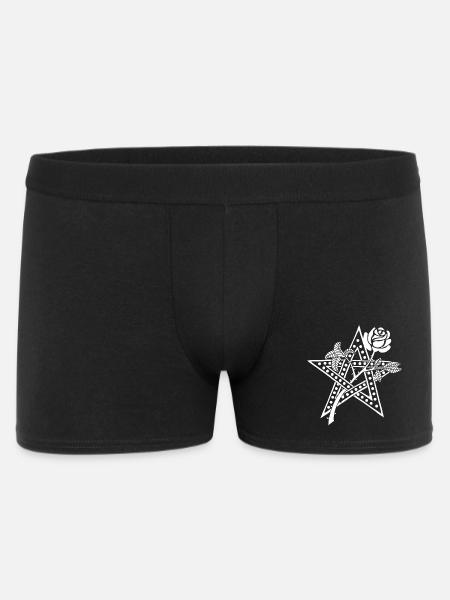 La rose blanche et l'étoile - Boxer Homme - noir