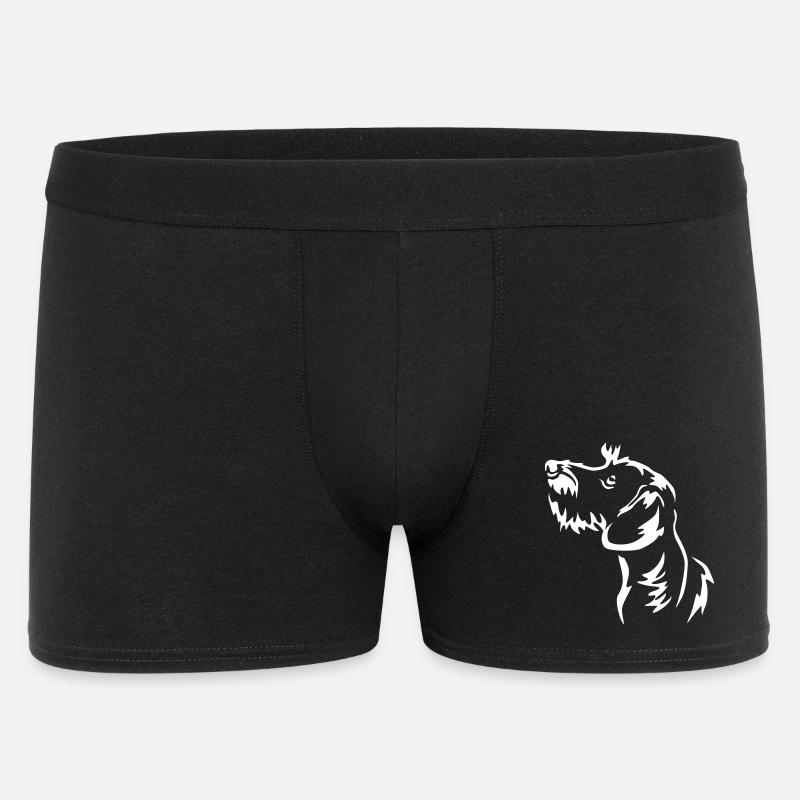 Dackel Kopf "Black Edition" - Männer Boxer Shorts - Schwarz