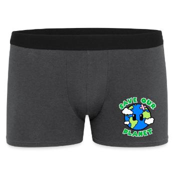Save Our Planet - Men's Boxer Shorts - charcoal grey - Front