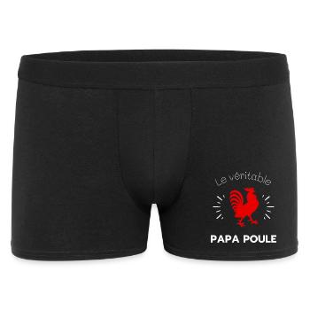 Le véritable papa poule - Boxer Homme - noir - Devant