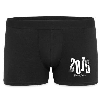 2015 Year of birth Year of construction born - Men's Boxer Shorts - black - Front