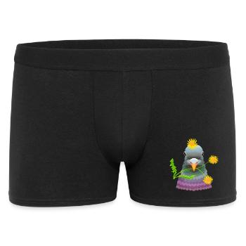 Löwenzahntaube - Männer Boxer Shorts - Schwarz - Vorne
